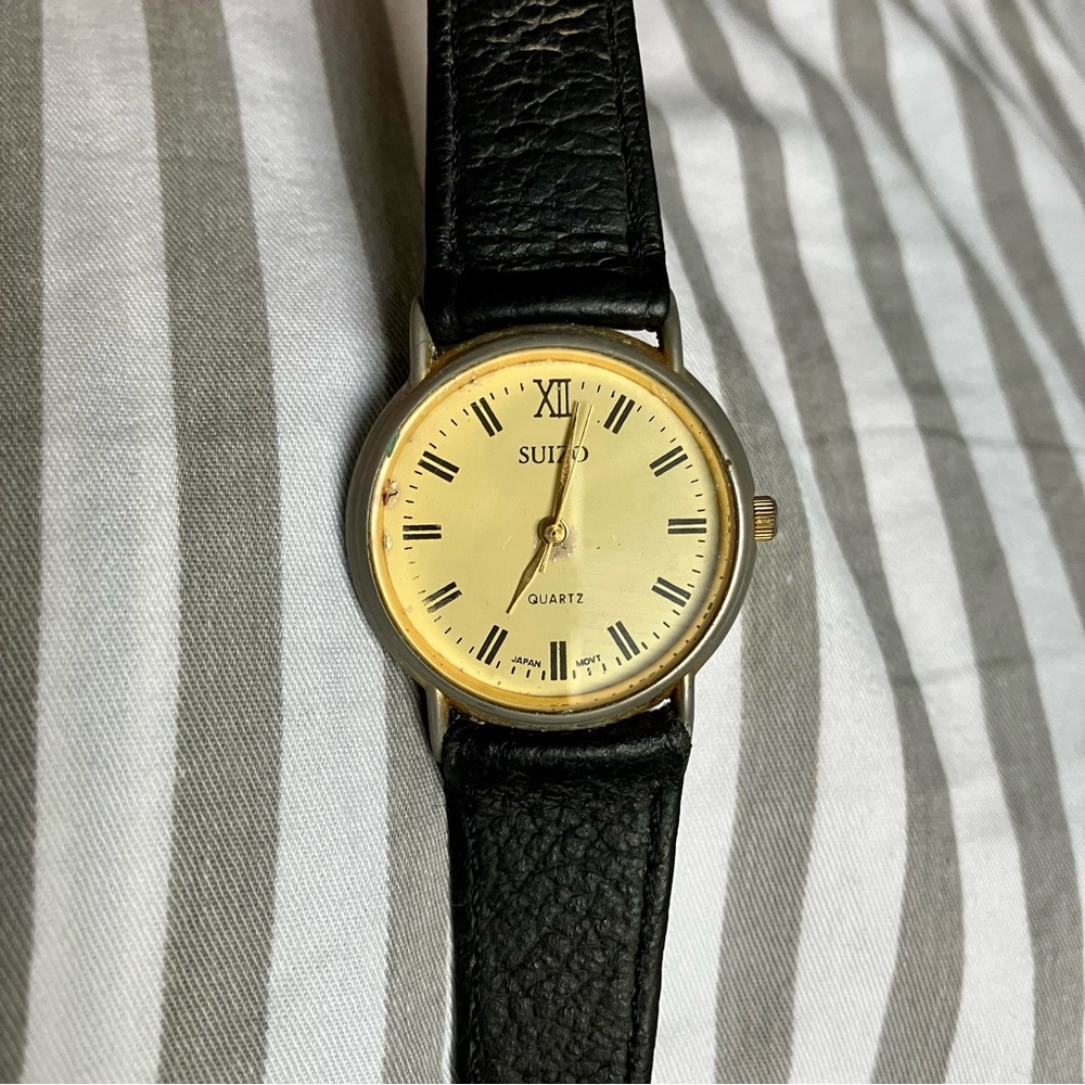 (Old Money) Suizo vintage leather watch for collectors - Picture 2 of 8